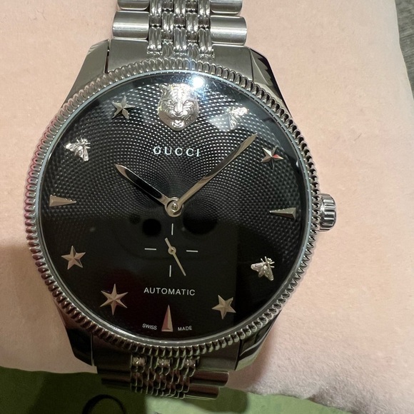 GUCCI G-TIMELESS 40MM STAINLESS STEEL BLACK DIAL MEN'S WATCH YA126353 New in Box - Picture 5 of 9